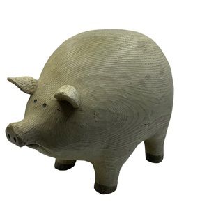 Large Resin Pig Home Decor Body is 18” Round & 10” Long